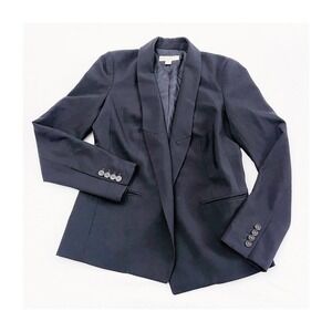 Michael Kors Black Tailored Open Blazer 2 Front Pockets SZ8